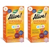 image:imageNatures Way Alive Childrens Chewable Multivitamin Kids Multivitamin with Orchard Fruits and Garden Veggies Powder Blend Daily Kids Vitamins for Nutritional Support Cherry Flavor 120 Tablets120 Count Pack of 2
