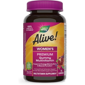 image:imageNatures Way Alive Premium Womens Gummy Multivitamin Supplement Supports Energy Metabolism Muscle Function BVitamins Grape Cherry amp BlueberryAcai Flavored 75 Gummies Packaging May Vary