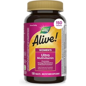 image:imageNatures Way Alive Ultra Multivitamin for Women Complete Daily Womens Vitamins High Potency Formula Promotes Energy Metabolism and Muscle Function Vitamin A C D Methylated B12 60 Tablets150 Count Pack of 1