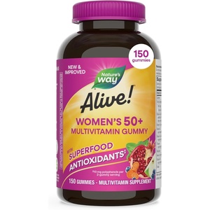 image:imageNatures Way Alive Womens 50 Plus Multivitamin Gummy Daily Chewable Multivitamins with BVitamins Vitamin D3 Calcium Supports Heart Brain amp Bone Health Mixed Berry Flavored 150 Count150 Count Pack of 1