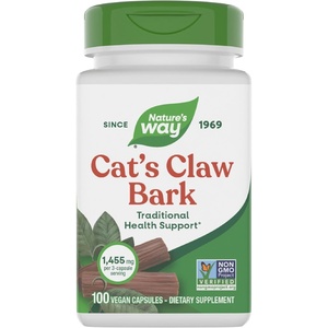 image:imageNatures Way Cats Claw Bark Traditional Health Support 1455 mg per 3Capsule Serving NonGMO Project Verified 100 Vegan Capsules Packaging May Vary