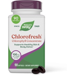 image:imageNatures Way Chlorofresh Chlorophyll Concentrate Softgels Chlorophyllin Copper Complex Internal Deodorant Supplement Supports Healthy Skin and Detox Pathways 90 Softgels Packaging May Vary90 Count Pack of 1