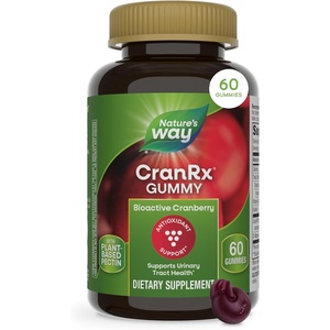 image:imageNatures Way CranRx Cranberry Gummies Urinary Tract Health and Antioxidant Support with Vitamin C DMannose Bioactive Cranberry Fruit Dietary Supplement Berry Flavor 60 Gummies Set of 360 Count Pack of 1