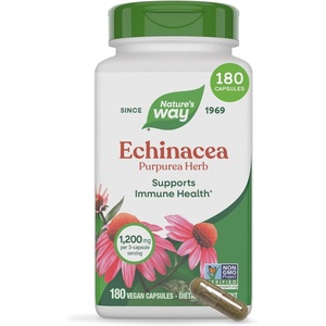 image:imageNatures Way Echinacea Purpurea Herb Traditional Herbal Supplement for Immune Health Support Echinacea Capsules with 1200 mg per 3Capsule Serving NonGMO Project Verified 180 Capsules180 Count Pack of 1
