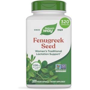 image:imageNatures Way Fenugreek Seed Supplement Traditional Breast Milk Production and Breastfeeding Lactation Support Traditionally Used to Soothe Digestion NonGMO Project Verified Vegan 320 Capsules320 Count Pack of 1