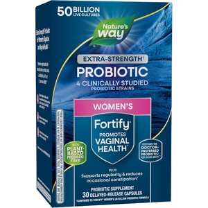 image:imageNatures Way Fortify Extra Strength Womens Probiotic 50 Billion CFU Potent MultiStrain Probiotic for Digestive Vaginal and Immune Support OnceDaily Capsule 30 Capsules30 Count Pack of 1