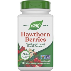 image:imageNatures Way Herbal Hawthorn Berries Traditional Heart Health Support 100 Vegan Capsules Packaging May Vary100 Count Pack of 1
