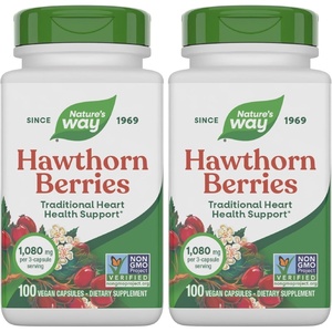 image:imageNatures Way Herbal Hawthorn Berries Traditional Heart Health Support 100 Vegan Capsules Packaging May Vary100 Count Pack of 2