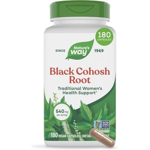 image:imageNatures Way Herbs Black Cohosh Root Capsules Traditional Womens Herbal Supplement Cimicifuga Racemosa Root NonGMO Project Verified Vegan Capsules 180 Count180 Count Pack of 1