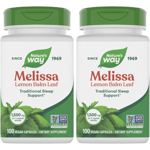 image:imageNatures Way Melissa Lemon Balm Leaf Traditional Sleep Support Melatonin Free 1500 mg per 3Capsule Serving NonGMO Project Verified 100 Vegan Capsules Packaging May Vary100 Count Pack of 2