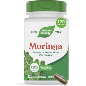 image:imageNatures Way Moringa Leaf Capsules Moringa oleifera Traditional Superfood Antioxidant Pathway Support 800 mg per 2Capsule Serving Gluten Free Vegan 120 Capsules