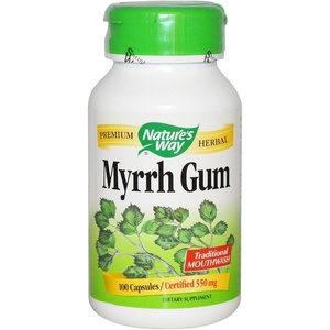 image:imageNatures Way Myrrh Gum Tree Resin Traditional Digestive Support 11 g per 2Capsule Serving NonGMO Project Verified No Gluten 100 Vegan Capsules Packaging May Vary100 Count Pack of 2