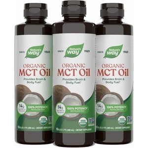 image:imageNatures Way Organic MCT Oil Brain and Body Fuel Liquid Coconut MCT Oil with C8 Caprylic amp C10 Capric Acids 14 g Medium Chain Triglycerides per Serving Keto amp Paleo Certified NonGMO 30 Fl Oz16 Fl Oz Pack of 3