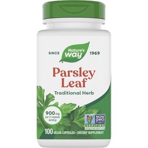image:imageNatures Way Premium Herbal Parsley Leaf Provides Chlorophyll 100 Vegan Capsules100 Count Pack of 1
