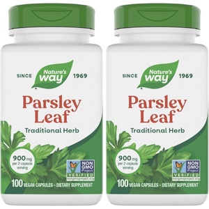 image:imageNatures Way Premium Herbal Parsley Leaf Provides Chlorophyll 100 Vegan Capsules100 Count Pack of 2