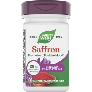 image:imageNatures Way Saffron Capsules Clinically Studied Affron Saffron Extract Supports Emotional Balance and a Positive Outlook Reduces Fatigue and Promotes Sleep Quality Vegan 60 Count