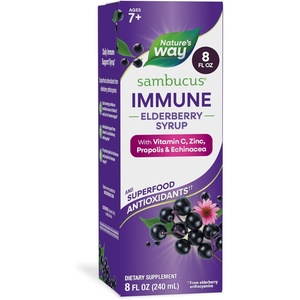 image:imageNatures Way Sambucus Immune Elderberry Syrup with Vitamin C Zinc Echinacea amp Propolis Concentrated Black Elderberry Extract Immune Support with Superfood Antioxidants1 Berry Flavored 8 Fl Oz8 Fl Oz Pack of 1