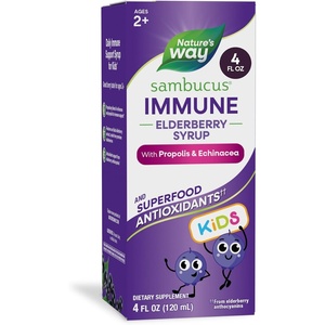 image:imageNatures Way Sambucus Kids Immune Elderberry Syrup Black Elderberry Extract with Echinacea amp Propolis Traditional Immune Support for Children with Superfood Antioxidants1 Berry Flavored 8 Fl Oz4 Fl Oz Pack of 1
