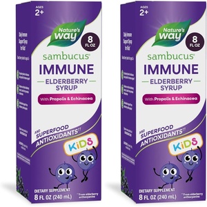 image:imageNatures Way Sambucus Kids Immune Elderberry Syrup Black Elderberry Extract with Echinacea amp Propolis Traditional Immune Support for Children with Superfood Antioxidants1 Berry Flavored 8 Fl Oz8 Fl Oz Pack of 2