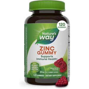 image:imageNatures Way Zinc Gummies Immune Support Gummy with 100 Daily Value of Zinc per 1Gummy Serving Adults amp Kids 9 Gluten Free PlantBased Pectin Mixed Berry Flavored 120 Gummies Set of 2120 Count Pack of 1