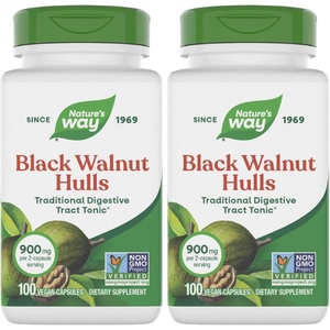 image:imageNatures Way Black Walnut Hulls Traditional Digestive Tract Tonic 900 mg per 2Capsule Serving NonGMO Project Verified Vegan 100 Capsules Packaging May Vary100 Count Pack of 2