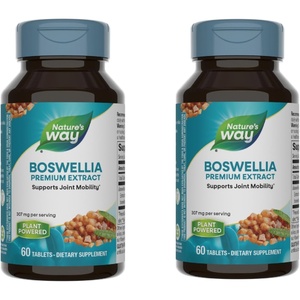 image:imageNatures Way Boswellia Premium Extract Supports Joint Mobility 307 mg Boswellia serrata Extract per Serving Frankincense Supplement Gluten Free amp Vegan  60 Tablets Packaging May Vary  2 Pack60 Count Pack of 2