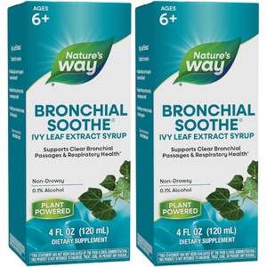 image:imageNatures Way Bronchial Soothe Ivy Leaf Extract Syrup Supports Respiratory Health Supports Clear Bronchial Passages NonDrowsy 4 Fl Oz Packaging May Vary4 Fl Oz Pack of 2