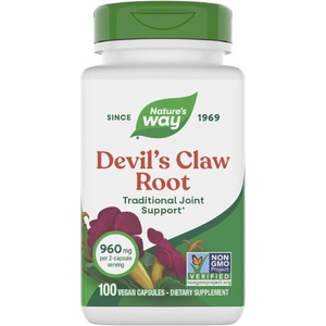 image:imageNatures Way Devils Claw Root Traditional Joint Support 960 mg per 2Capsule Serving GlutenFree NonGMO Project Verified 100 Vegan Capsules Packaging May Vary