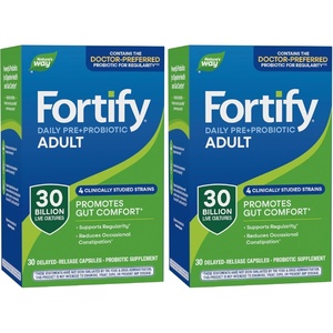 image:imageNatures Way Fortify Daily PreProbiotic Adult 30 Billion Probiotics for Immune and Digestive Health Support 30 Billion Live Cultures 30 Capsules Packaging May Vary30 Count Pack of 2
