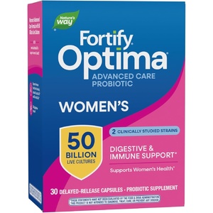 image:imageNatures Way Fortify Optima Womens Advanced Care Probiotic 50 Billion Live Cultures 8 Strains Supports Digestive and Immune Health 30 Capsules Packaging May Vary