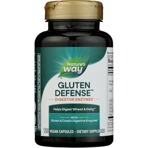 image:imageNatures Way Gluten Defense Digestive Enzymes Helps Digest Wheat amp Dairy1 Gluten amp Casein Digestive Enzymes 120 Vegan Capsules Packaging May Vary120 Count Pack of 1