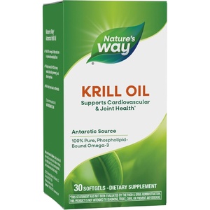 image:imageNatures Way Krill Oil Supports Cardiovascular and Joint Health 100 Pure Omega3 60 Softgels Packaging May VaryUnflavored