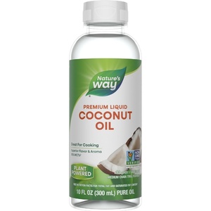 image:imageNatures Way Liquid Coconut Oil Oil for Cooking Superior Flavor and Aroma Hexane Free Stays Liquid NonGMO Project Verified 10 Fl Oz Packaging May Vary