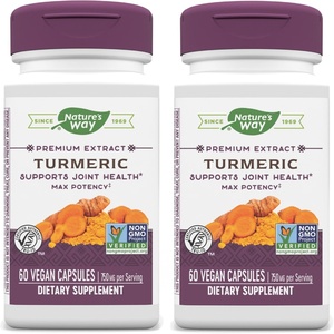 image:imageNatures Way Max Potency Turmeric Premium Extract Supports Joint Health Standardized to 95 Curcuminoids750 mg per Serving Gluten Free 60 Vegan Capsules Packaging May Vary120 Count Pack of 1