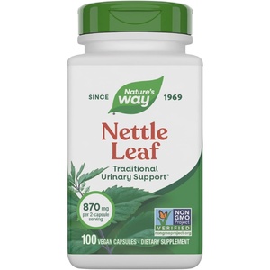 image:imageNatures Way Nettle Leaf Traditional Urinary Support 870 mg per 2Capsule Serving NonGMO Project Verified Vegan 100 Capsules100 Count Pack of 1