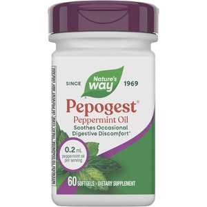 image:imageNatures Way Pepogest Peppermint Oil Soothes Occasional Gastrointestinal Discomfort Enteric Coated Peppermint Oil Softgels 60 Softgels Packaging May Vary60 Count Pack of 1
