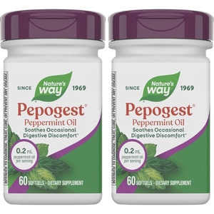 image:imageNatures Way Pepogest Peppermint Oil Soothes Occasional Gastrointestinal Discomfort Enteric Coated Peppermint Oil Softgels 60 Softgels Packaging May Vary60 Count Pack of 2