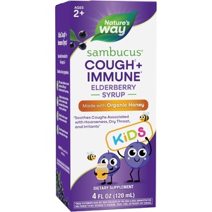 image:imageNatures Way Sambucus HoneyBerry Cough Syrup for Kids with Black Elderberry Extract amp Organic Honey Immune Support 4 Fl Oz4 Fl Oz Pack of 1