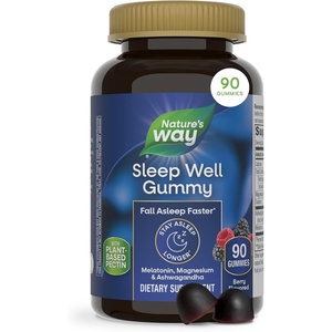 image:imageNatures Way Sleep Well Melatonin Gummies for Adults Sleep Support with Melatonin Ashwagandha and Magnesium Fall Asleep Faster Berry Flavored 90 Gummies90 Count Pack of 1