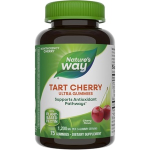 image:imageNatures Way Tart Cherry Ultra Gummies Antioxidant Support from Anthocyanins 1200 mg per 3Gummy Serving Cherry Flavored Gluten Free Vegetarian 75 Count Packaging May Vary