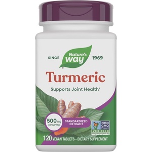 image:imageNatures Way Turmeric Premium Extract Supports Joint Health Standardized to 95 Curcuminoids 500 mg Serving NonGMO Project Verified Supplements 60 Tablets Packaging May Vary120 Count Pack of 1