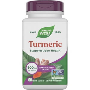 image:imageNatures Way Turmeric Premium Extract Supports Joint Health Standardized to 95 Curcuminoids 500 mg Serving NonGMO Project Verified Supplements 60 Tablets Packaging May Vary60 Count Pack of 1