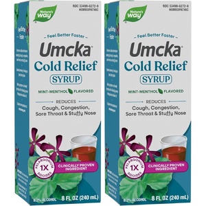 image:imageNatures Way Umcka Cold Relief Syrup Homeopathic Cold Medicine Shortens Duration amp Reduces Severity of Cough Congestion Sore Throat amp Hoarseness MintMenthol Flavored 8 fl oz8 Fl Oz Pack of 2