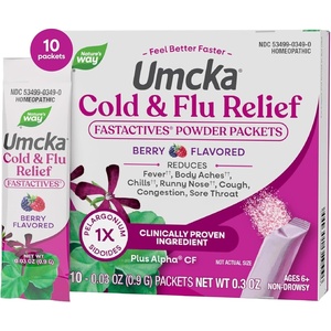 image:imageNatures Way Umcka Cold and Flu Relief FastActives Portable NonDrowsy MultiSymptom Relief Powder Homeopathic Cold Medicine and Remedy Shortens amp Reduces Severity BerryFlavored 10 Packets10 Count Pack of 1