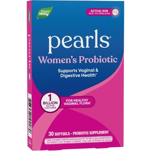 image:imageNatures Way Womens Probiotic Pearls Supports Vaginal and Digestive Health 1 Billion Live Cultures Protects Against Occasional Bloating amp Constipation EasytoSwallow Softgels 30 Count