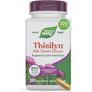 image:imageNatures Way Thisilyn Milk Thistle Extract Supports Liver Function amp Antioxidant Pathways Standardized to 80 Silymarin Herbal Supplement Traditionally Used for Liver Health Support 100 Capsules